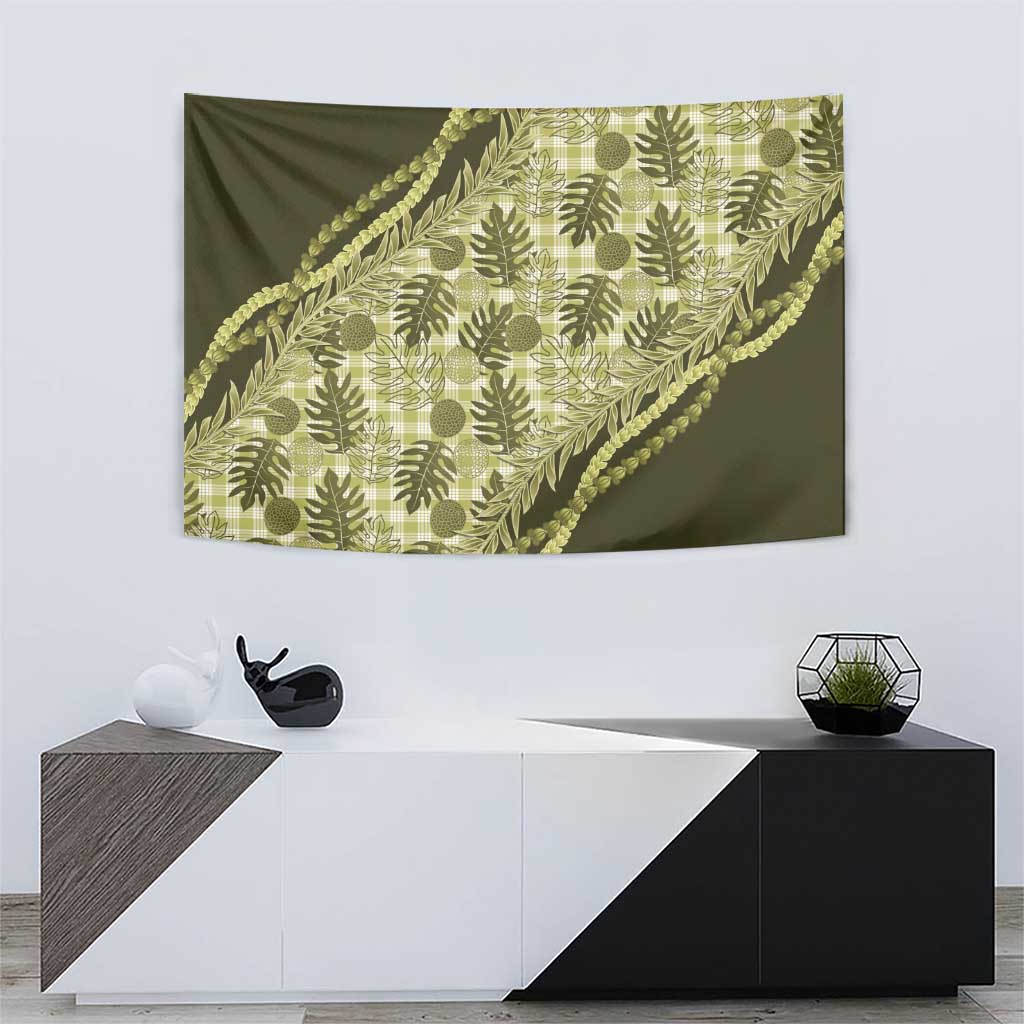 Hawaii Breadfruit Palaka Tapestry Omaomao Maile Lei LT9 - Polynesian Pride