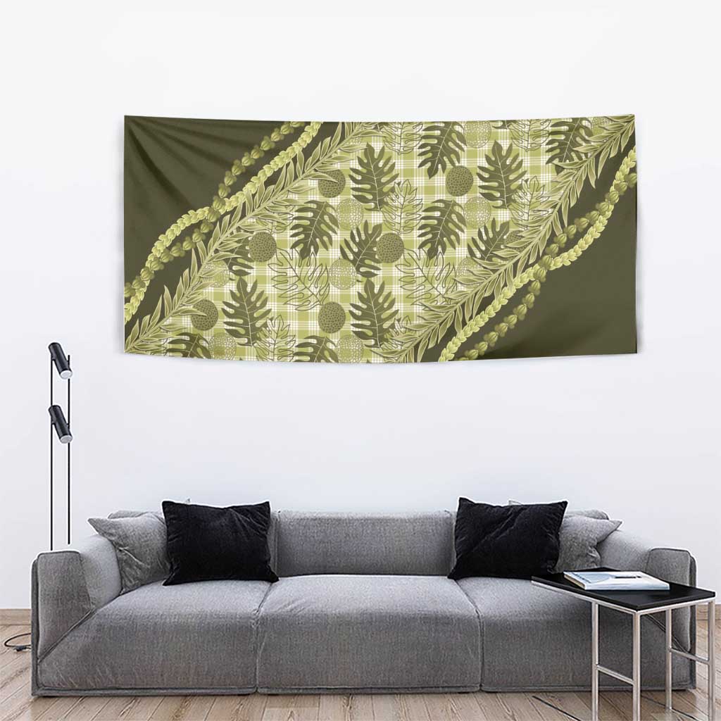 Hawaii Breadfruit Palaka Tapestry Omaomao Maile Lei LT9 - Polynesian Pride