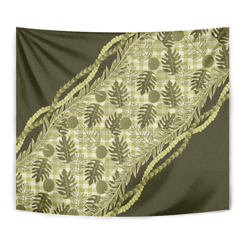 Hawaii Breadfruit Palaka Tapestry Omaomao Maile Lei LT9 - Polynesian Pride