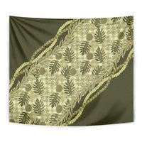 Hawaii Breadfruit Palaka Tapestry Omaomao Maile Lei LT9 - Polynesian Pride