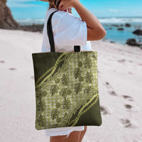 Hawaii Breadfruit Palaka Tote Bag Omaomao Maile Lei LT9 - Polynesian Pride