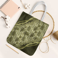 Hawaii Breadfruit Palaka Tote Bag Omaomao Maile Lei LT9 White Strap One Size Green - Polynesian Pride