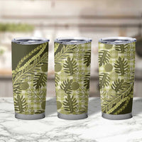 Hawaii Breadfruit Palaka Tumbler Cup Omaomao Maile Lei LT9 - Polynesian Pride