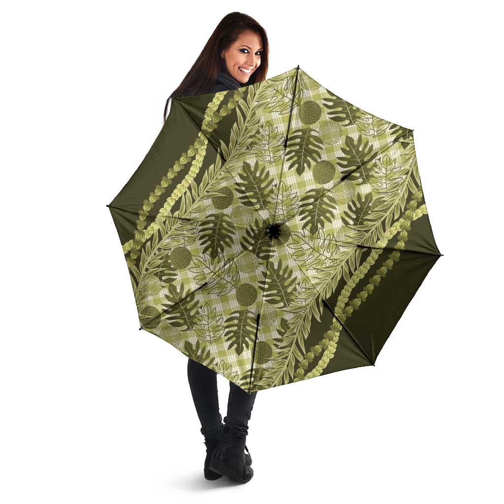 Hawaii Breadfruit Palaka Umbrella Omaomao Maile Lei LT9 - Polynesian Pride