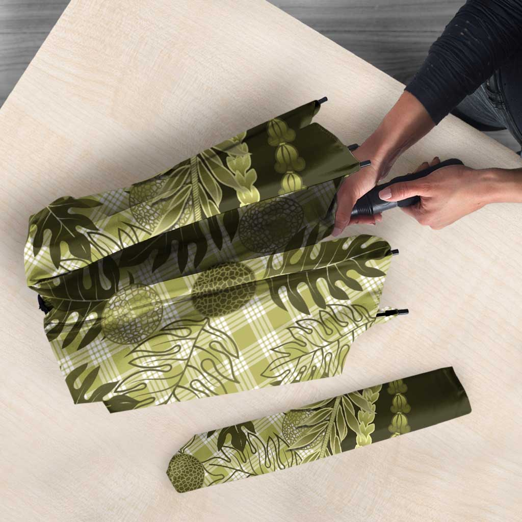 Hawaii Breadfruit Palaka Umbrella Omaomao Maile Lei LT9 - Polynesian Pride