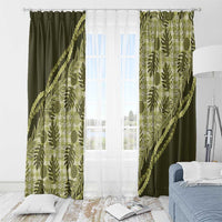 Hawaii Breadfruit Palaka Window Curtain Omaomao Maile Lei LT9 - Polynesian Pride