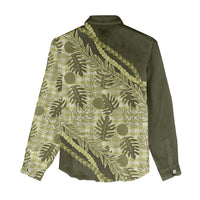 Hawaii Breadfruit Palaka Women Casual Shirt Omaomao Maile Lei LT9 - Polynesian Pride