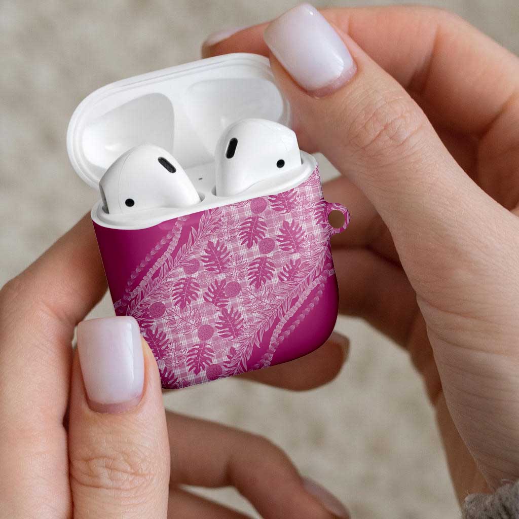Hawaii Breadfruit Palaka AirPods Case Omaomao Ulaula Maile Lei LT9 - Polynesian Pride