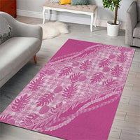 Hawaii Breadfruit Palaka Area Rug Omaomao Ulaula Maile Lei LT9 - Polynesian Pride