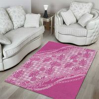 Hawaii Breadfruit Palaka Area Rug Omaomao Ulaula Maile Lei LT9 - Polynesian Pride
