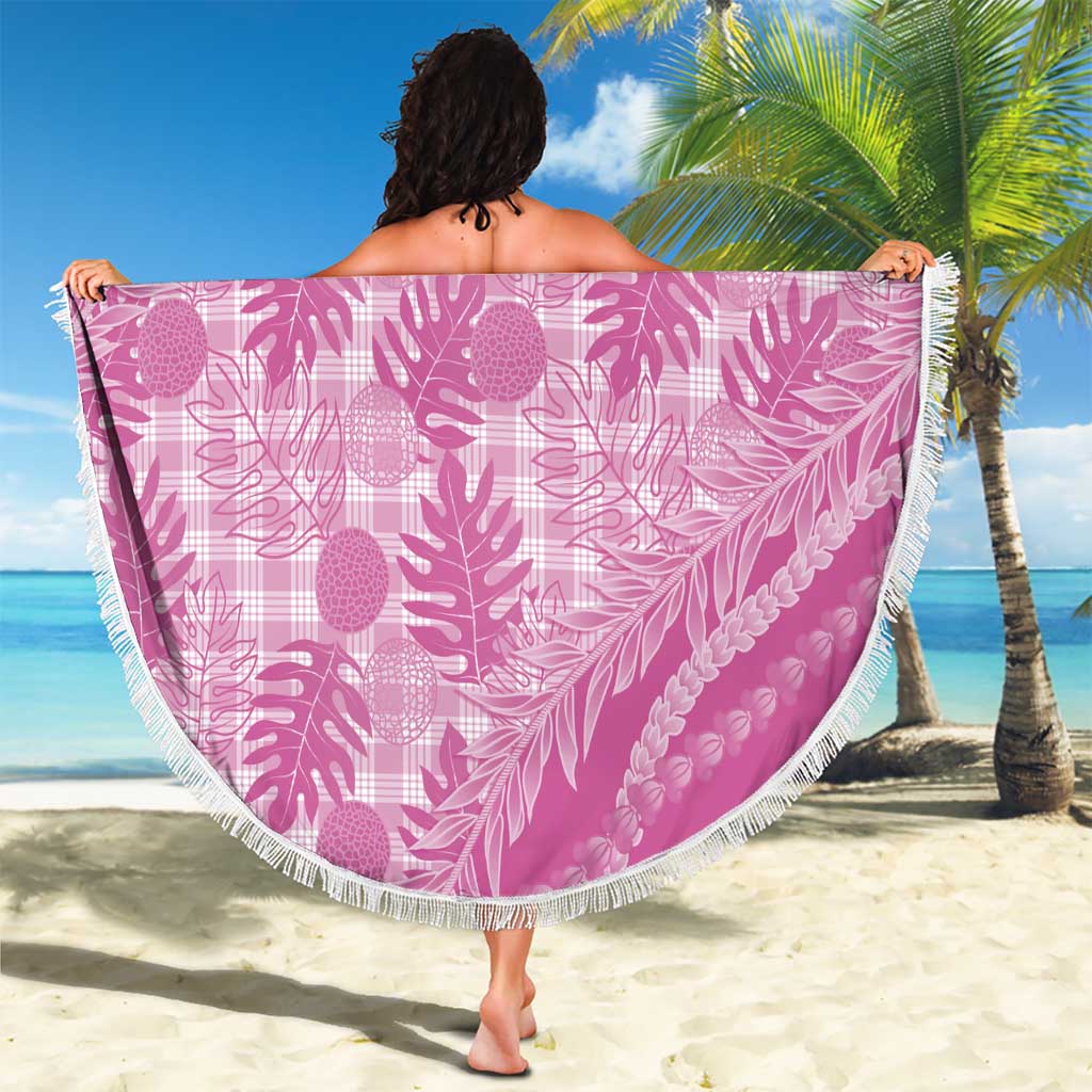 Hawaii Breadfruit Palaka Beach Blanket Omaomao Ulaula Maile Lei LT9 - Polynesian Pride
