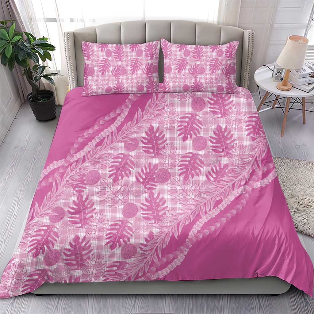 Hawaii Breadfruit Palaka Bedding Set Omaomao Ulaula Maile Lei LT9 - Polynesian Pride
