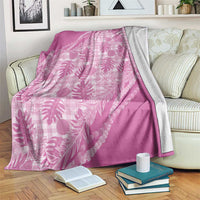 Hawaii Breadfruit Palaka Blanket Omaomao Ulaula Maile Lei LT9 Pink - Polynesian Pride