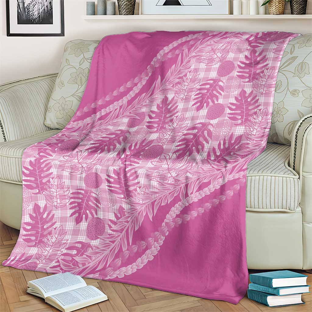 Hawaii Breadfruit Palaka Blanket Omaomao Ulaula Maile Lei LT9 - Polynesian Pride