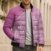 Hawaii Breadfruit Palaka Bomber Puffer Jacket Omaomao Ulaula Maile Lei LT9 - Polynesian Pride