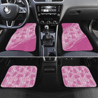 Hawaii Breadfruit Palaka Car Mats Omaomao Ulaula Maile Lei LT9 Set 4pcs Pink - Polynesian Pride