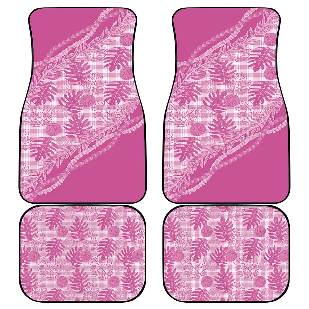 Hawaii Breadfruit Palaka Car Mats Omaomao Ulaula Maile Lei LT9 - Polynesian Pride