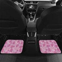 Hawaii Breadfruit Palaka Car Mats Omaomao Ulaula Maile Lei LT9 Set 2pcs - Back Pink - Polynesian Pride