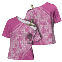 Hawaii Breadfruit Palaka Cross Shoulder Shirt Omaomao Ulaula Maile Lei LT9 - Polynesian Pride