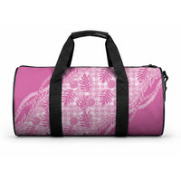 Hawaii Breadfruit Palaka Duffle Bag Omaomao Ulaula Maile Lei LT9 One size Pink - Polynesian Pride