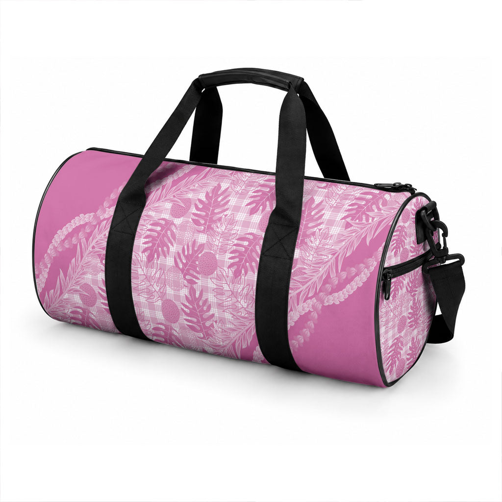 Hawaii Breadfruit Palaka Duffle Bag Omaomao Ulaula Maile Lei LT9 - Polynesian Pride