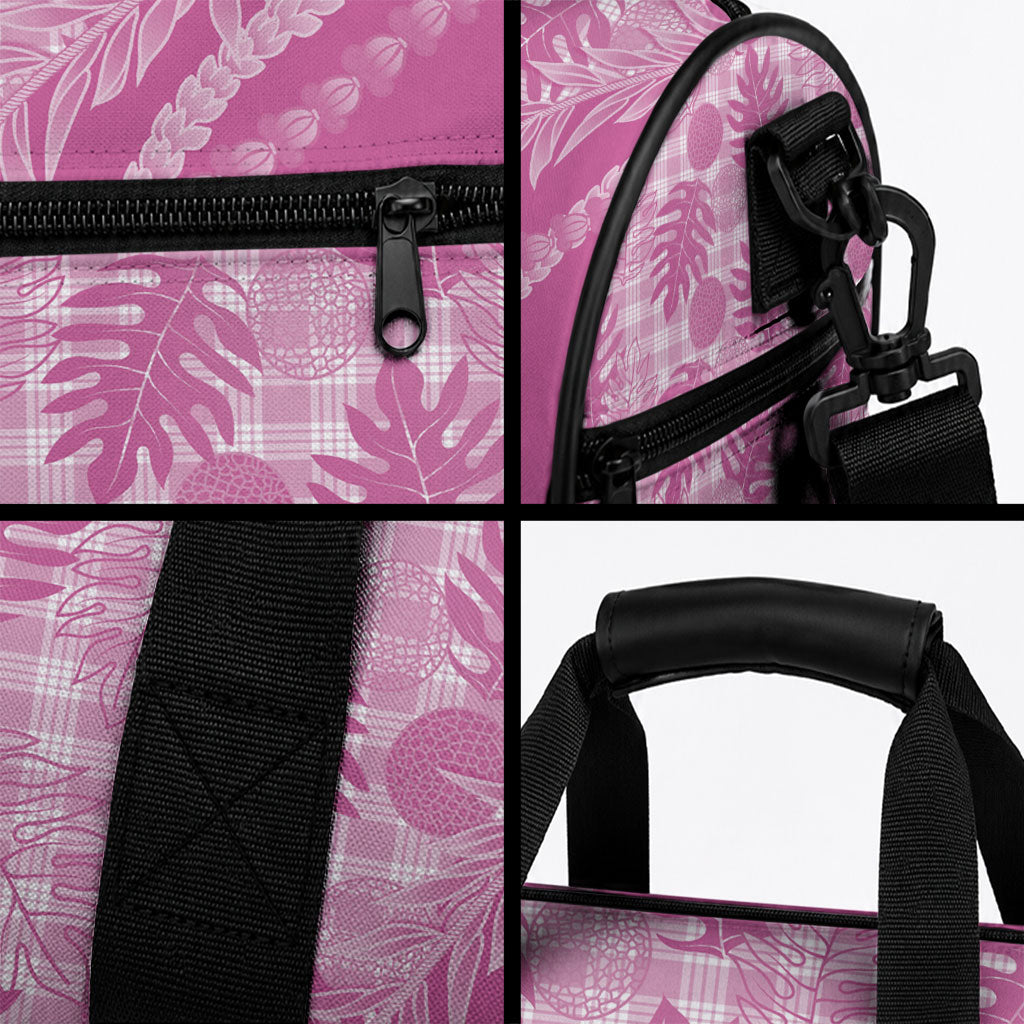 Hawaii Breadfruit Palaka Duffle Bag Omaomao Ulaula Maile Lei LT9 - Polynesian Pride