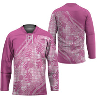 Hawaii Breadfruit Palaka Hockey Jersey Omaomao Ulaula Maile Lei LT9 - Polynesian Pride