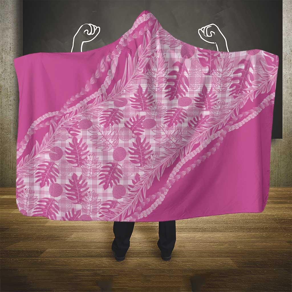 Hawaii Breadfruit Palaka Hooded Blanket Omaomao Ulaula Maile Lei LT9 - Polynesian Pride