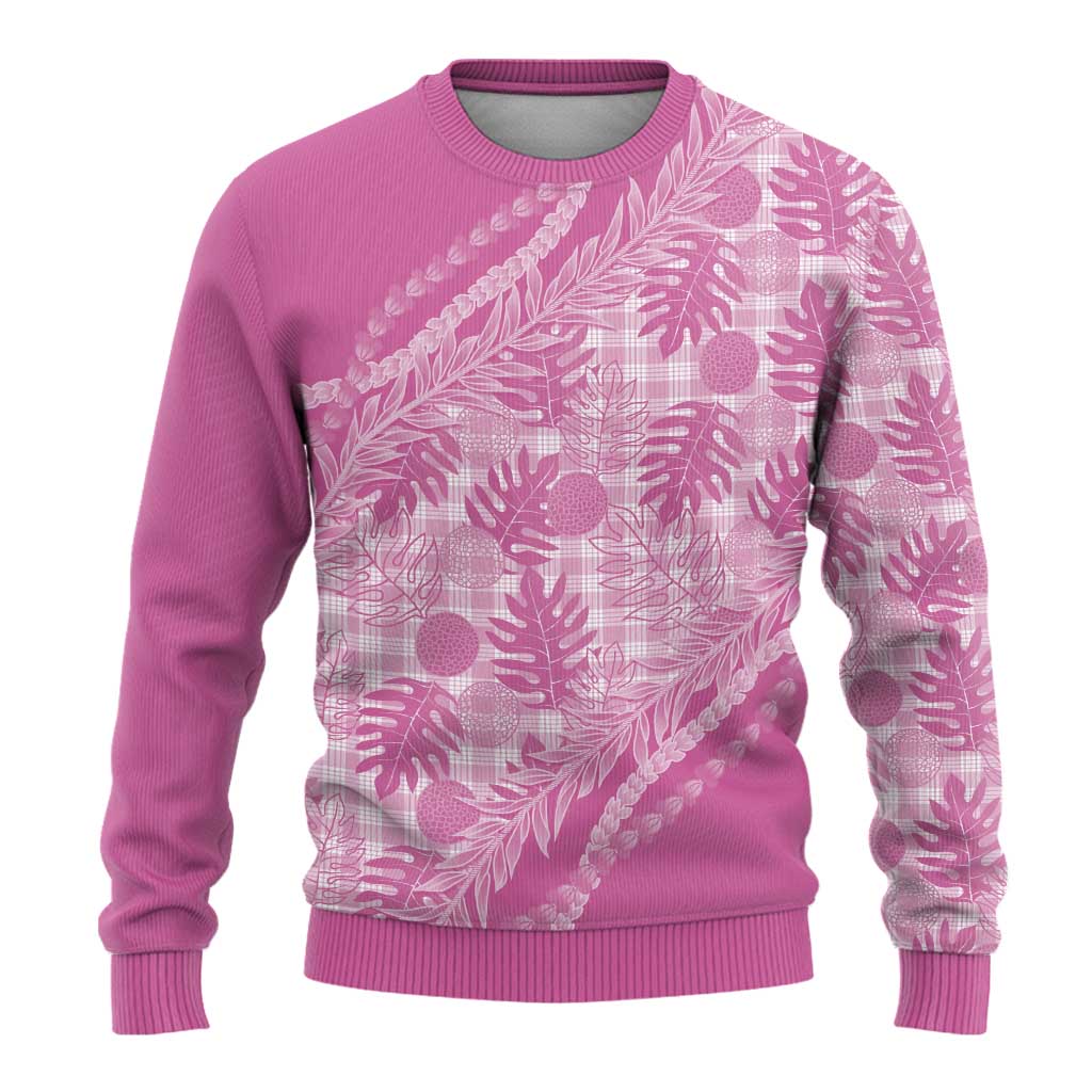Hawaii Breadfruit Palaka Ugly Christmas Sweater Omaomao Ulaula Maile Lei LT9 - Polynesian Pride