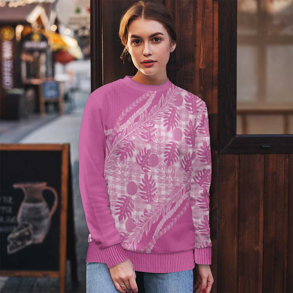 Hawaii Breadfruit Palaka Ugly Christmas Sweater Omaomao Ulaula Maile Lei LT9 - Polynesian Pride