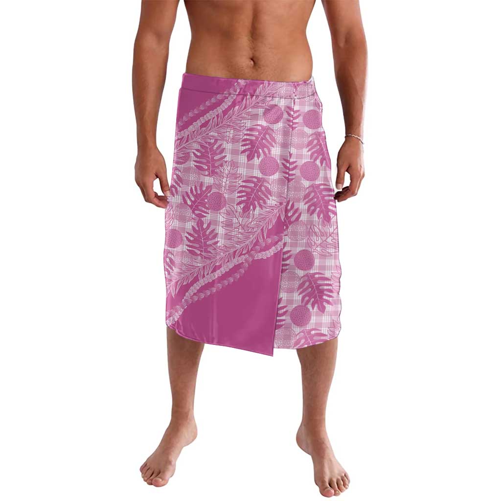Hawaii Breadfruit Palaka Lavalava Omaomao Ulaula Maile Lei LT9 Pink - Polynesian Pride