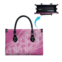 Hawaii Breadfruit Palaka Leather Bag Omaomao Ulaula Maile Lei LT9 - Polynesian Pride