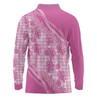 Hawaii Breadfruit Palaka Long Sleeve Polo Shirt Omaomao Ulaula Maile Lei LT9 - Polynesian Pride
