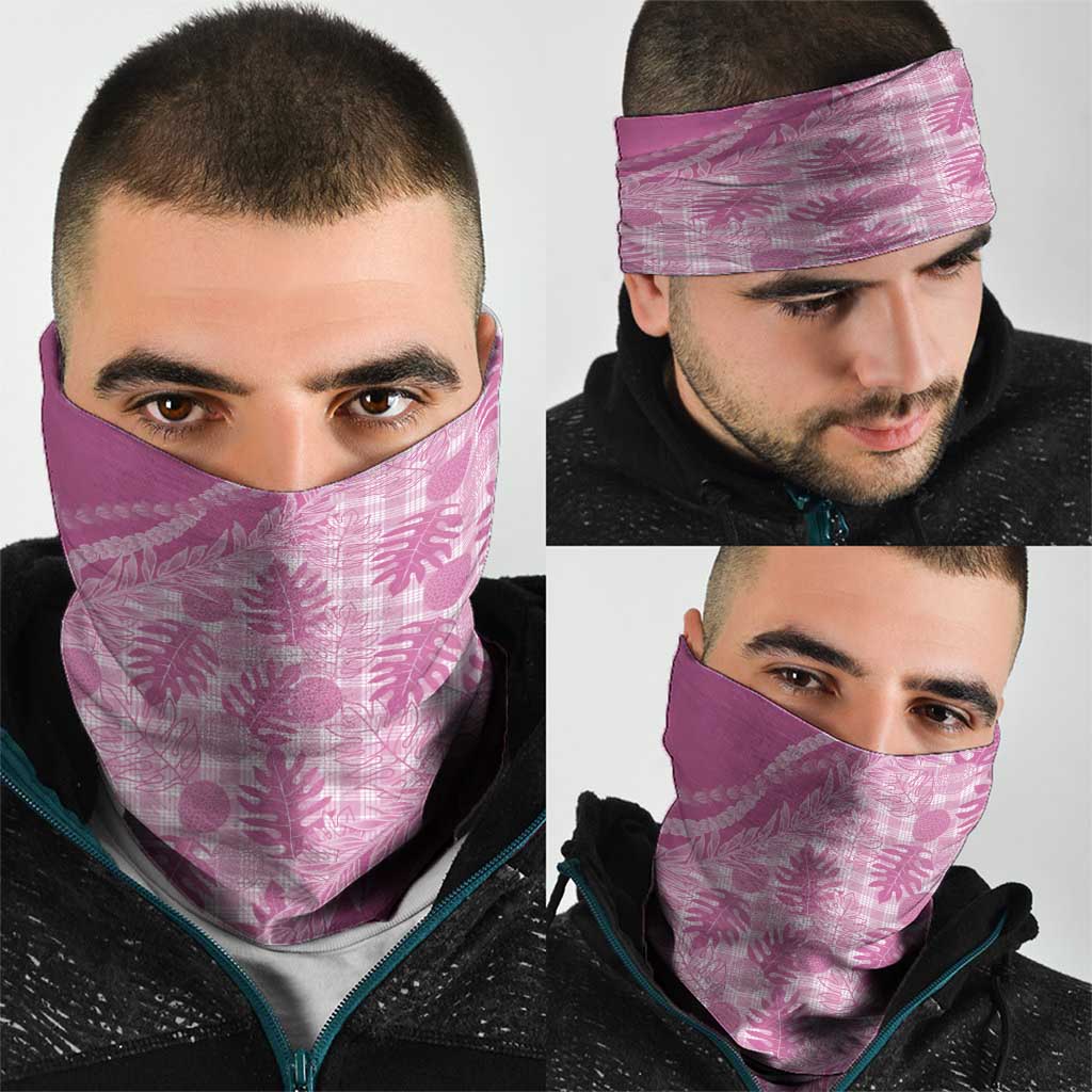Hawaii Breadfruit Palaka Neck Gaiter Omaomao Ulaula Maile Lei LT9 - Polynesian Pride