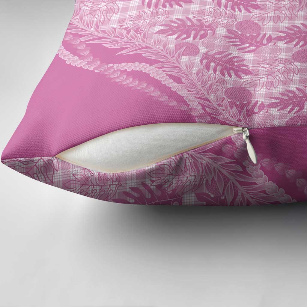 Hawaii Breadfruit Palaka Pillow Cover Omaomao Ulaula Maile Lei LT9 - Polynesian Pride