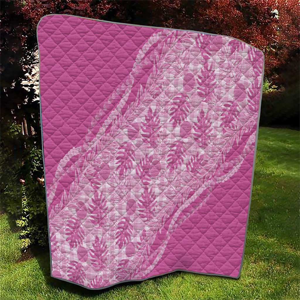 Hawaii Breadfruit Palaka Quilt Omaomao Ulaula Maile Lei LT9 - Polynesian Pride