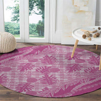 Hawaii Breadfruit Palaka Round Carpet Omaomao Ulaula Maile Lei LT9 - Polynesian Pride