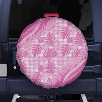 Hawaii Breadfruit Palaka Spare Tire Cover Omaomao Ulaula Maile Lei LT9 No hole Pink - Polynesian Pride