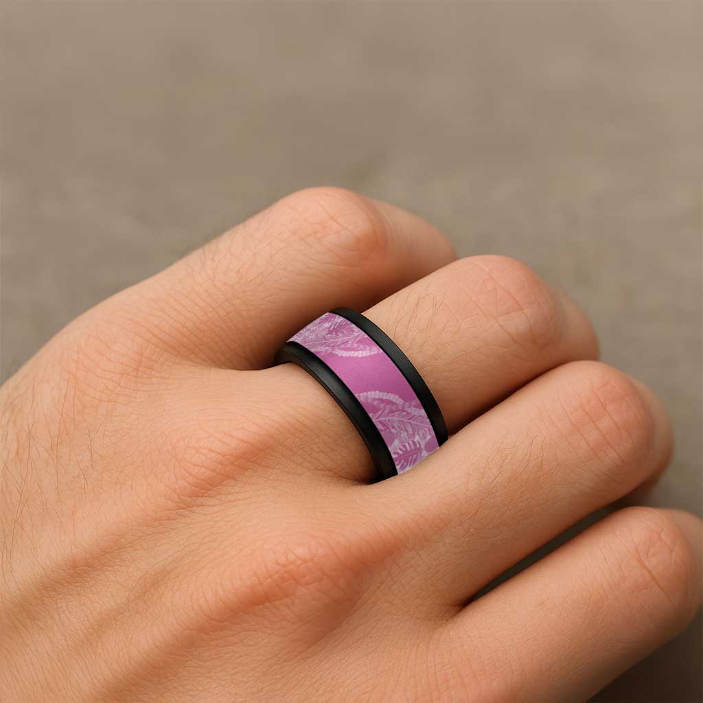Hawaii Breadfruit Palaka Spinner Ring Omaomao Ulaula Maile Lei LT9 - Polynesian Pride