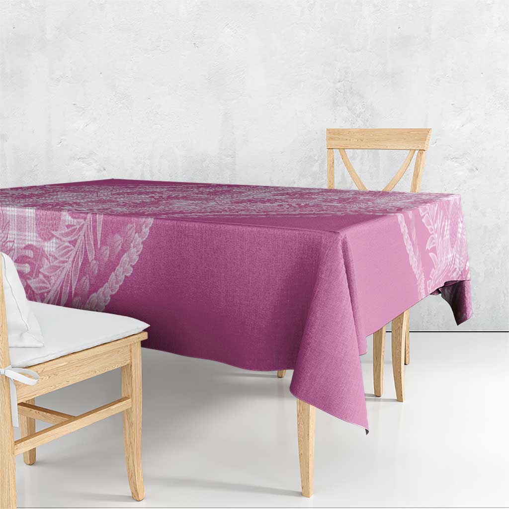 Hawaii Breadfruit Palaka Tablecloth Omaomao Ulaula Maile Lei LT9 - Polynesian Pride