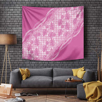 Hawaii Breadfruit Palaka Tapestry Omaomao Ulaula Maile Lei LT9 Pink - Polynesian Pride