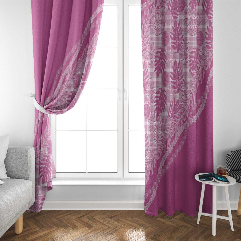 Hawaii Breadfruit Palaka Window Curtain Omaomao Ulaula Maile Lei LT9 - Polynesian Pride