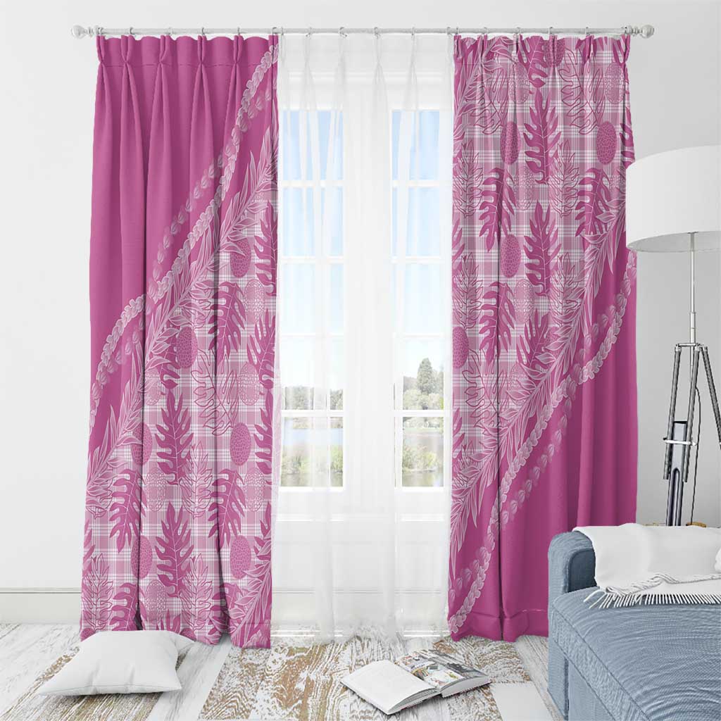 Hawaii Breadfruit Palaka Window Curtain Omaomao Ulaula Maile Lei LT9 - Polynesian Pride