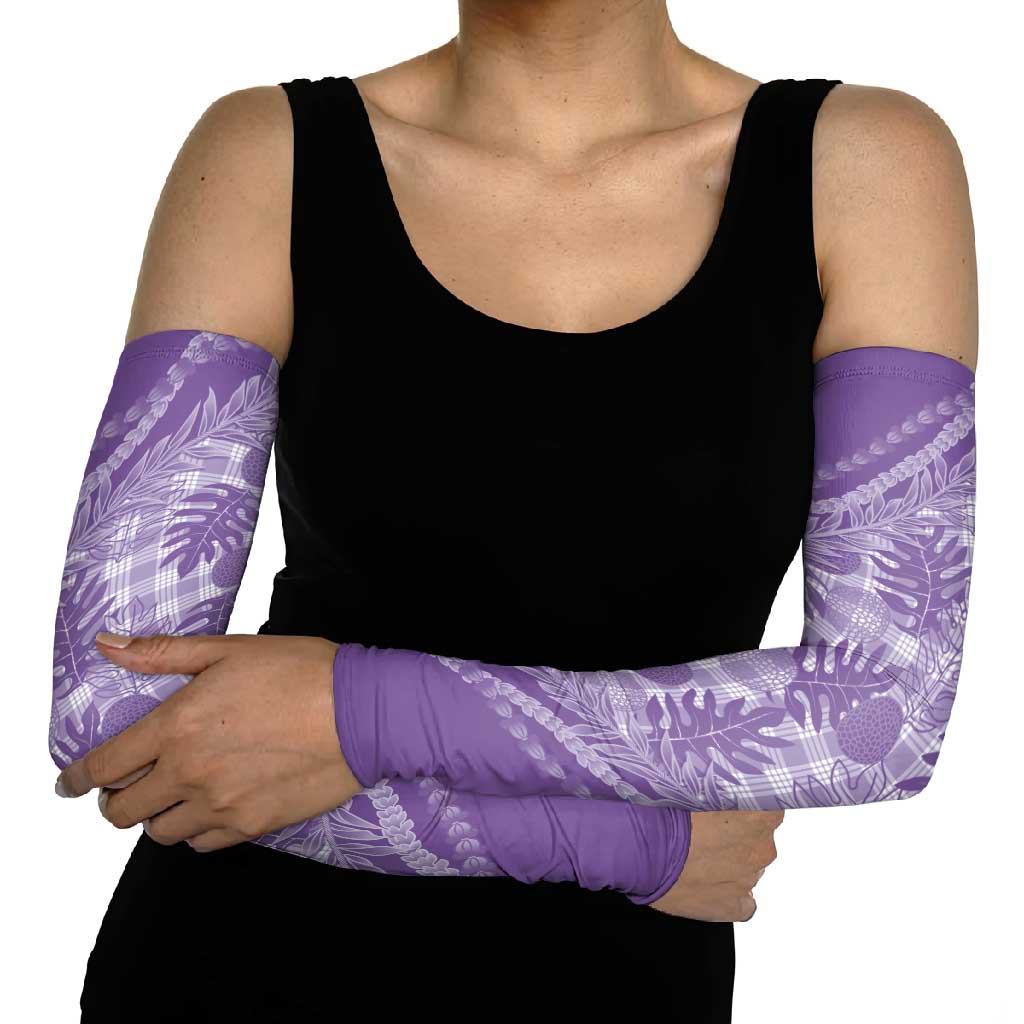Hawaii Breadfruit Palaka Arm Sleeves Poni Maile Lei LT9 - Polynesian Pride