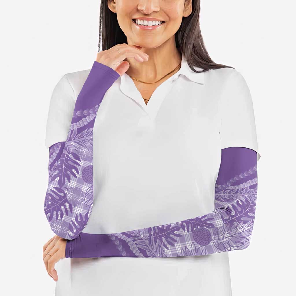 Hawaii Breadfruit Palaka Arm Sleeves Poni Maile Lei LT9 - Polynesian Pride