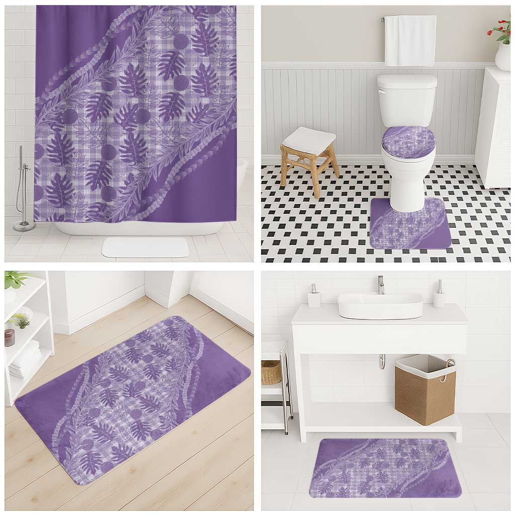 Hawaii Breadfruit Palaka Bathroom Set Poni Maile Lei LT9 - Polynesian Pride