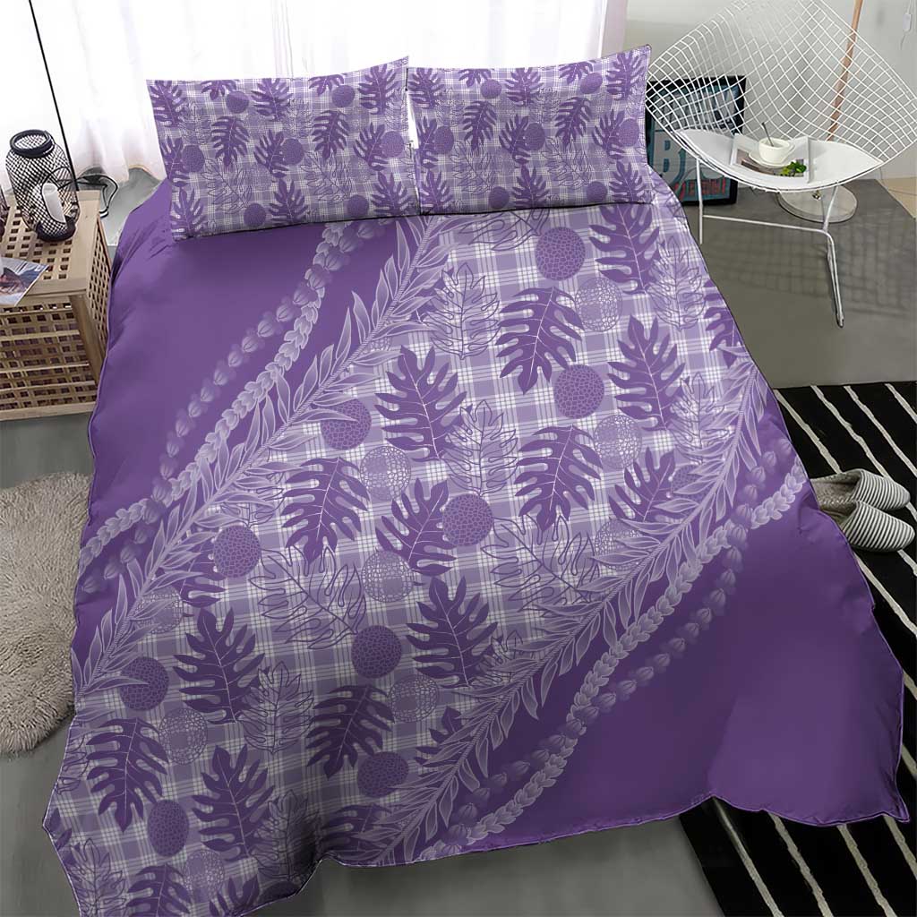 Hawaii Breadfruit Palaka Bedding Set Poni Maile Lei LT9 - Polynesian Pride