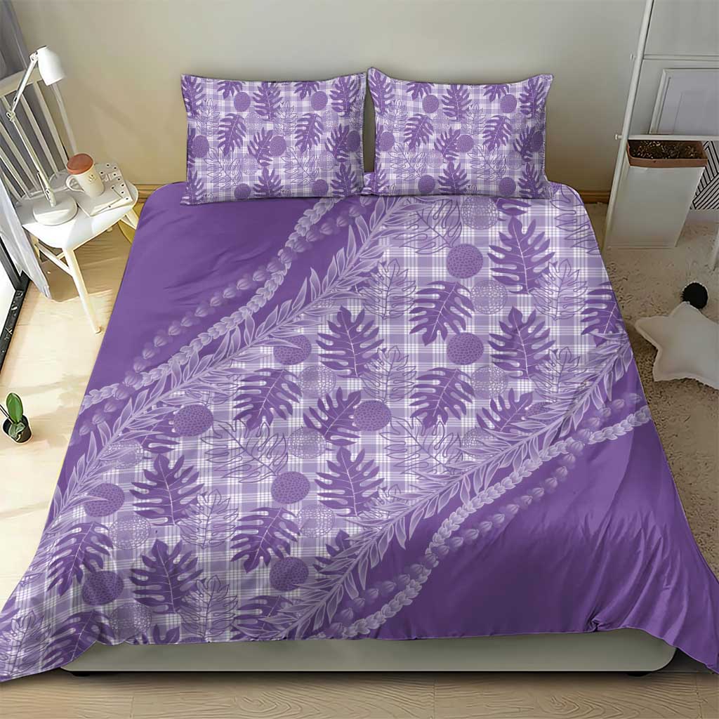 Hawaii Breadfruit Palaka Bedding Set Poni Maile Lei LT9 - Polynesian Pride