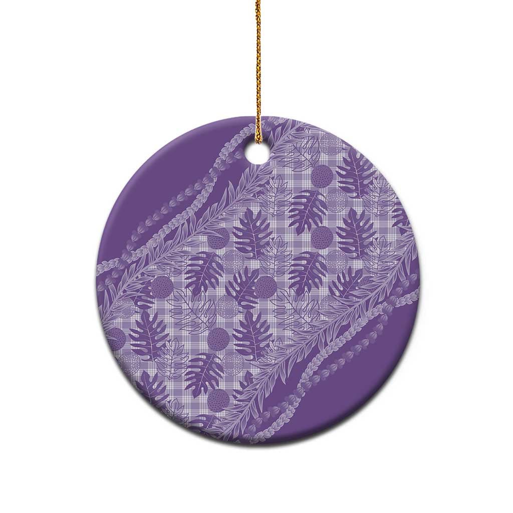 Hawaii Breadfruit Palaka Ceramic Ornament Poni Maile Lei LT9 - Polynesian Pride