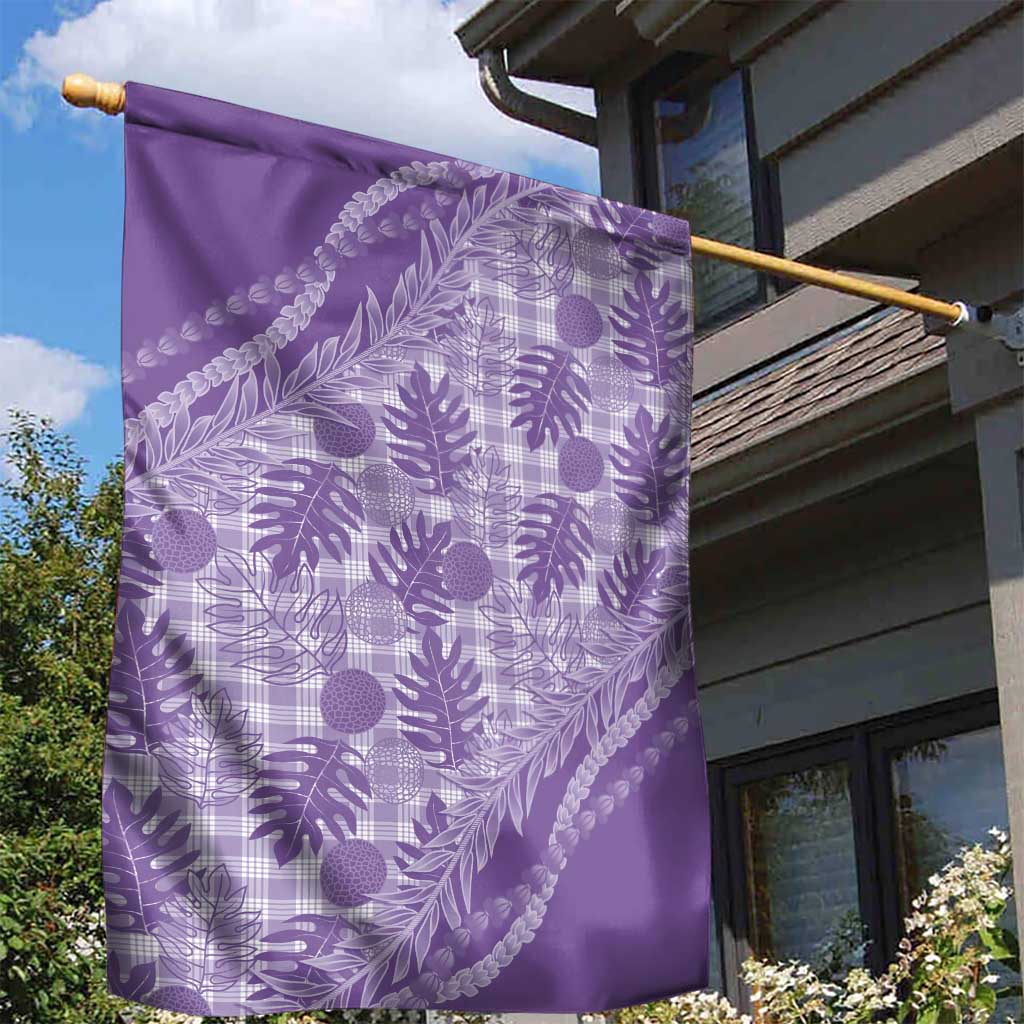 Hawaii Breadfruit Palaka Garden Flag Poni Maile Lei LT9 - Polynesian Pride